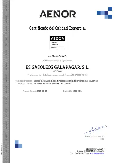 Certificado AENOR
